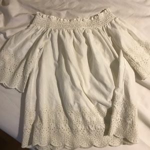 Off the shoulder cream top